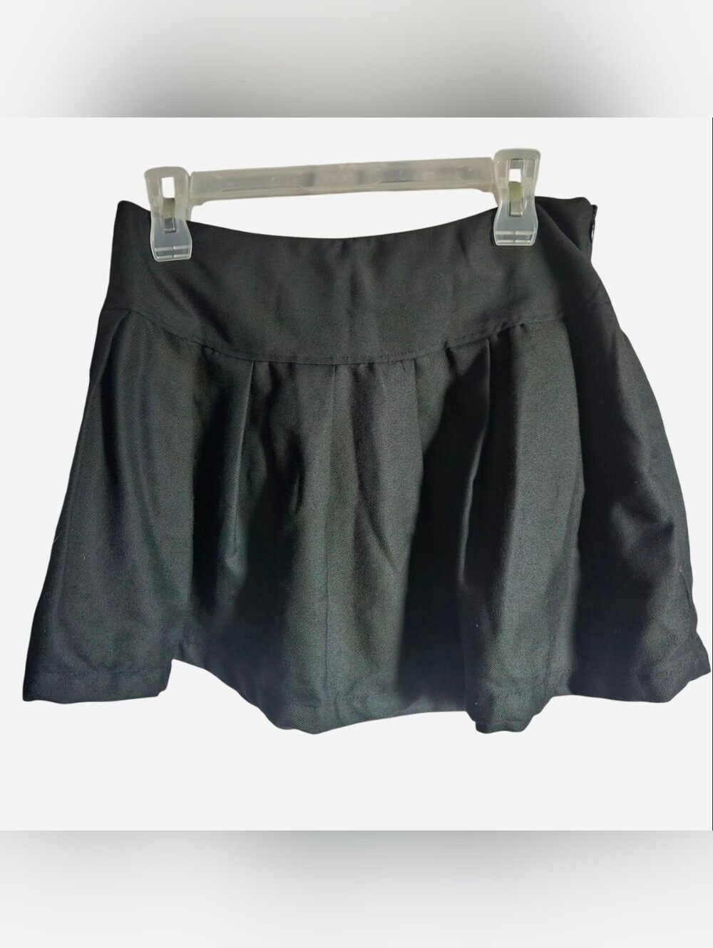 rue21 Black Pleated Mini Skirt Skort Size Large Dark Academic Goth Y2K